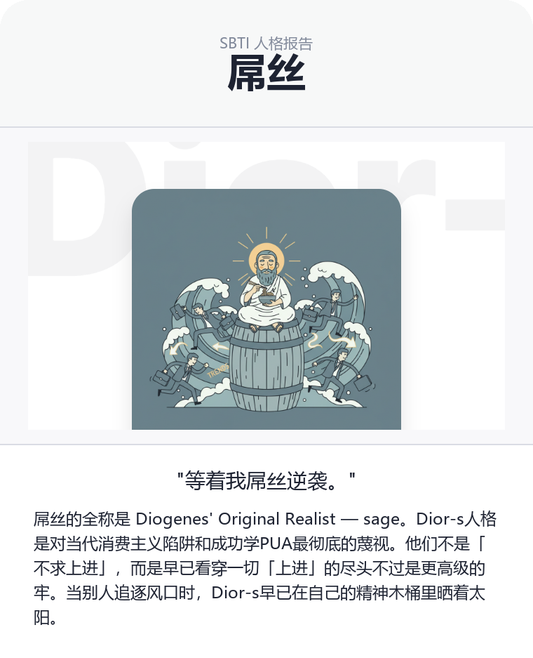 Dior-s(屌丝)人格详解 | SBTI人格测试